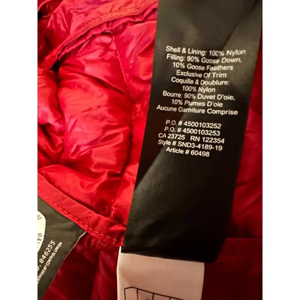 Aritzia TNA Botanie Packable Puffer Goose Down Hooded Jacket, Red, Size Small - Picture 5 of 8